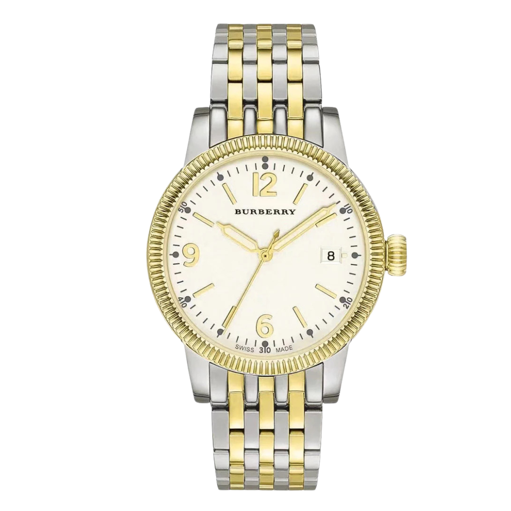 Burberry Two-tone Stainless Steel Gold Tone Dial Quartz Watch for Ladies - BU7871
